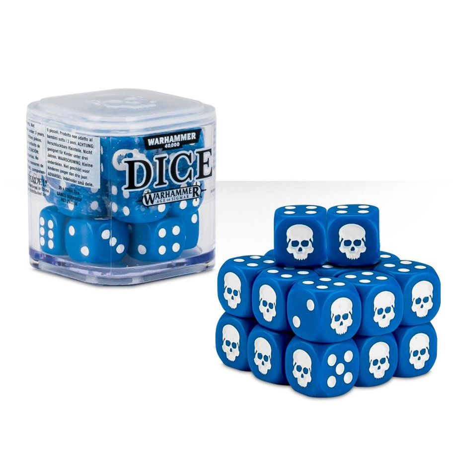 Terninger - Dice Cube (20 x 12mm d6) Blå