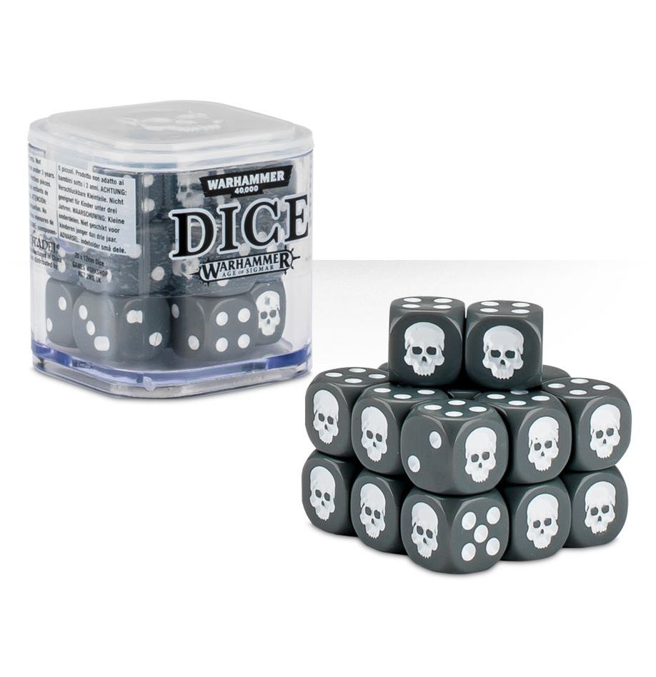 Terninger - Dice Cube (20 x 12mm d6) Grå