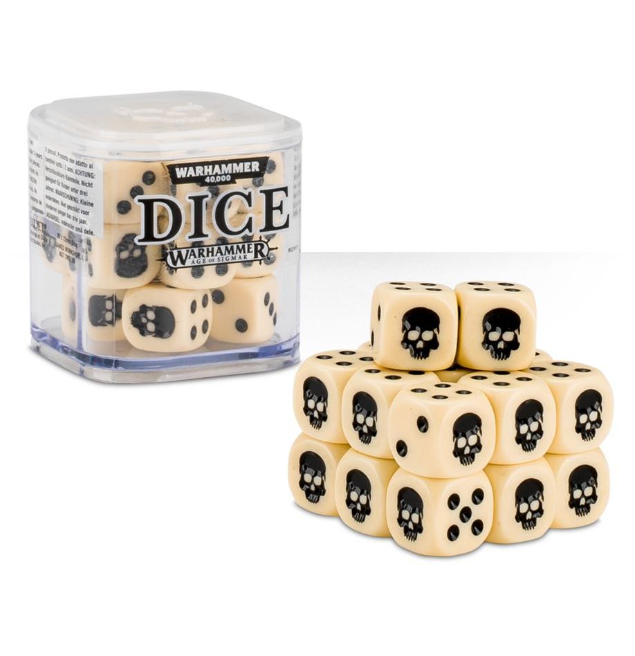 Terninger - Dice Cube (20 x 12mm d6) Bone